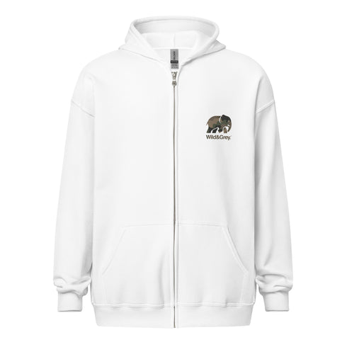 Elephant Conservation - Full Zip Womens Hoodie